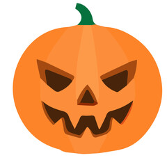 Halloween orange pumpkin illustration.