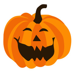 Halloween orange pumpkin illustration.