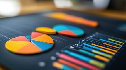 Infographic – Geometric Shapes Dividing Various Sectors Including Tech, Healthcare, and Energy
