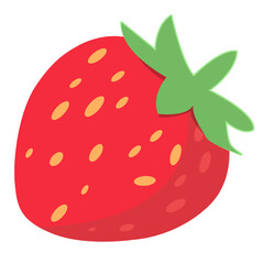 Obraz premium toon strawberry icon