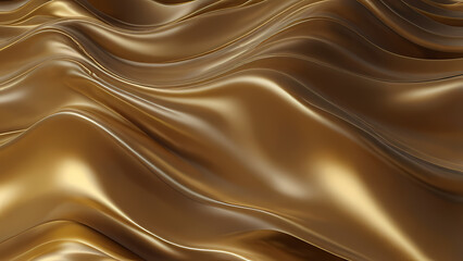 abstract background filled with soft, fluid waves of golden gradients, blending seamlessly from light to deep gold