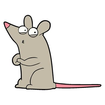 cartoon suspicious mouse