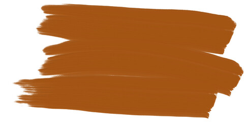 orange tone brush banner for text label_bronze single illustration on transparency background