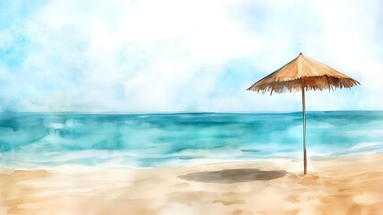 beach with umbrella