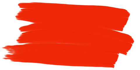red brush banner for text label_scarlet  single illustration on transparency background