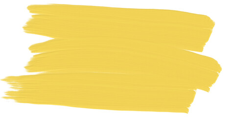 yellow brush banner for text label_mustard single illustration on transparency background