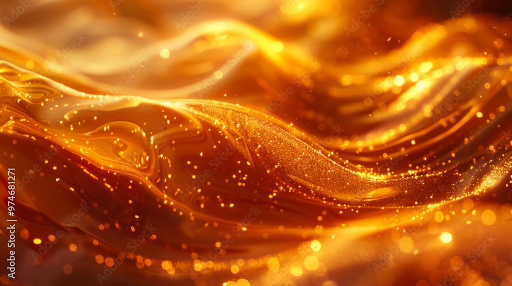 Aufkleber the image is a computer generated image of a wave with lots of sparkles. the scene is energetic and 