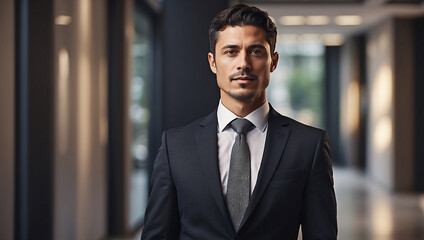Portrait of a Businessman Full Height Image