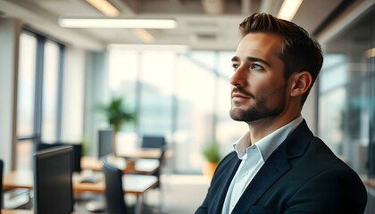 Fototapeta premium business man at city