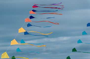 Skyward Celebration: Colorful Kites Soaring