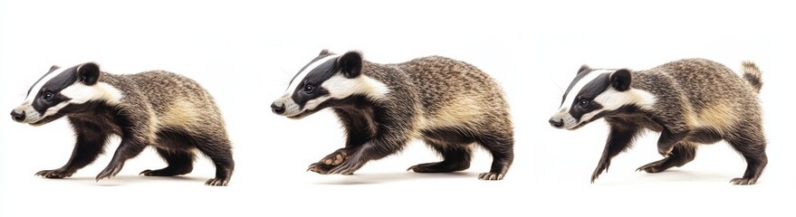 Fototapeta premium badger isolated on white background