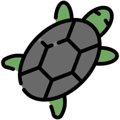 Obraz premium turtle filled line icon