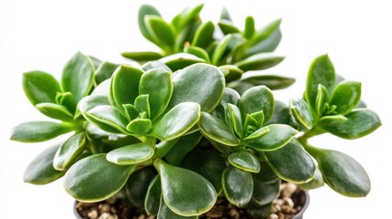 Obraz premium A close-up of a vibrant succulent plant in a pot, showcasing its lush green leaves.