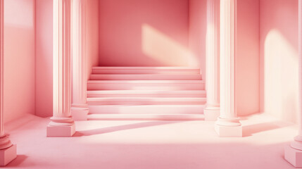 Pink Columns Staircase.