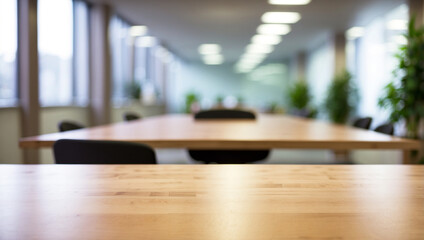 Table Top and Blur Office of the Background