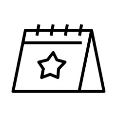 calendar with star mark