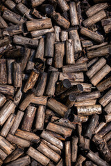 wooden sticks close up background