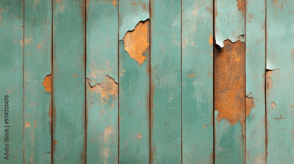 Poster captivating rust and patina on metallic textures abstract patterns