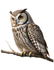 owl on branch.