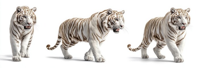 Obraz premium White tiger isolated on white background