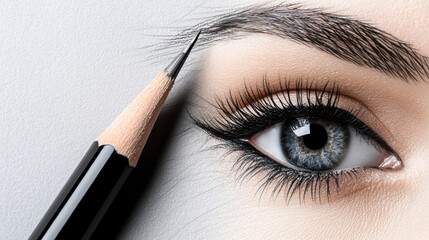 Naklejka premium The Power of the Pencil A close-up of a sharpened pencil ready to create symbolizing the artistic potential and precision of drawing and sketching on paper