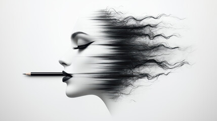 Obraz premium The Power of the Pencil A close-up of a sharpened pencil ready to create symbolizing the artistic potential and precision of drawing and sketching on paper