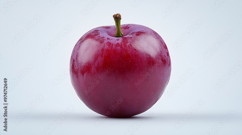 Poster Red grape isolated on white background with clipping path : Generative AI