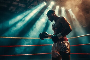 boxer athlete in the ring sport