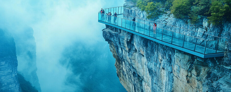 The awe-inspiring Tianmen Mountain, with its glass skywalk offering a vertigo-inducing view down the cliffside