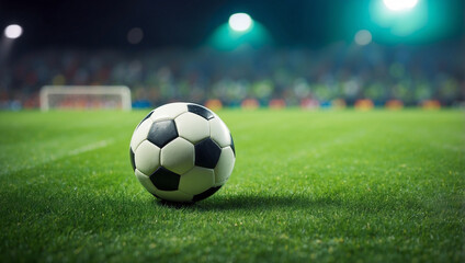 Green Grass Macro in Sports Arena with Lines