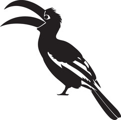 Obraz premium illustration of a bird vector silhouette illustration with white background,generative ai