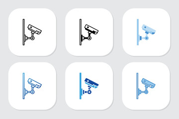 cctv icons with various design styles