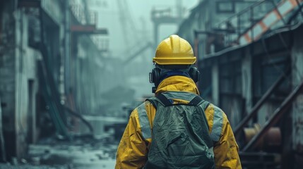 Construction Worker with Safety Gear