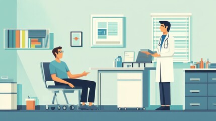 Doctor Examining Patient in a Medical Office