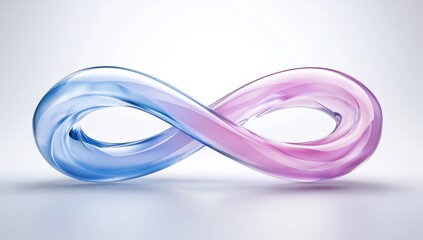 Naklejka premium 3D Render Of Blue And Purple Glass Rings