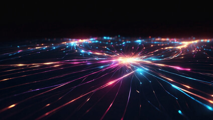 Naklejka premium Laser Beams Luminous Abstract Sparkling