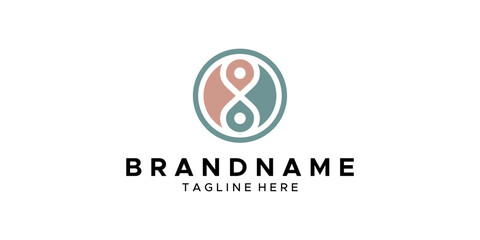 an infinity themed graphic image, on a white background. vector graphic base.