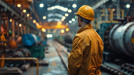 Industrial Worker Overseeing Production