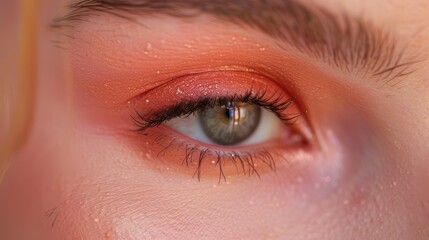 Obraz premium Close Up of an Eye with Makeup