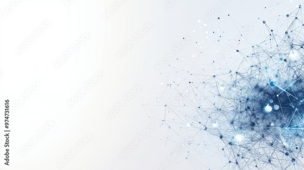 Poster technology network background with copyspace.