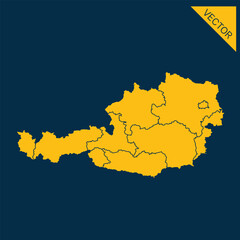 Obraz premium Austria map