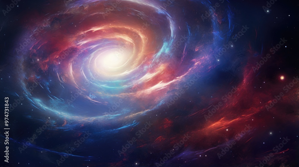 Canvas Prints a swirling nebula of vibrant colors fills the vast expanse of space, creating a mesmerizing spectacl