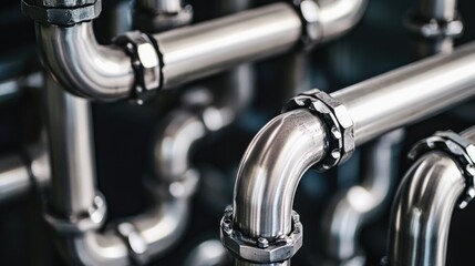 Pipes – Industrial Pipes Connected in a Complex Network Creating Patterns