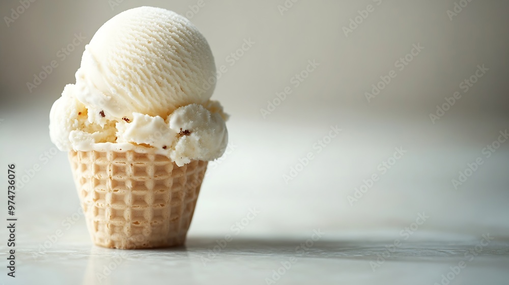 Poster white background ice cream isolated : generative ai