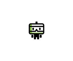 Fototapeta premium Modern & Minimalist Robot Icon For Logo Design