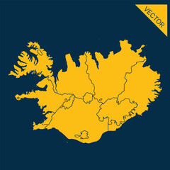 Obraz premium Iceland map