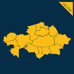 Obraz premium Kazakhstan map