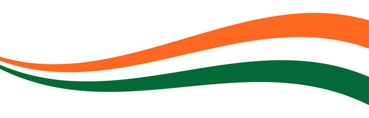 Indian Flag Wave Banner Background. Waving India Flag. Colors of India Flag Decoration. Vector Illustration.