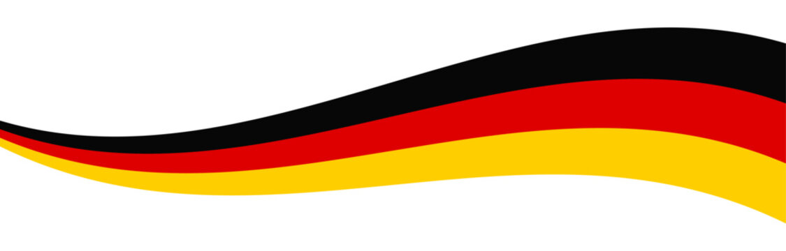german Flag Wave Banner Background. Waving germany Flag. Colors of germany Flag Decoration. Vector Illustration.