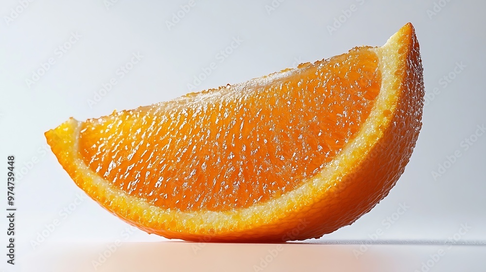 Poster peel of fresh orange fruit isolated on a white background slice of citrus zest : generative ai